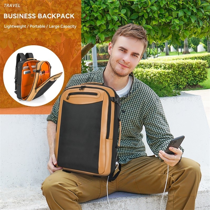 Trabajo resistente al agua Escuela universitaria Anti robo Empresa Bolsa portátil de viaje personalizada con puerto de carga USB