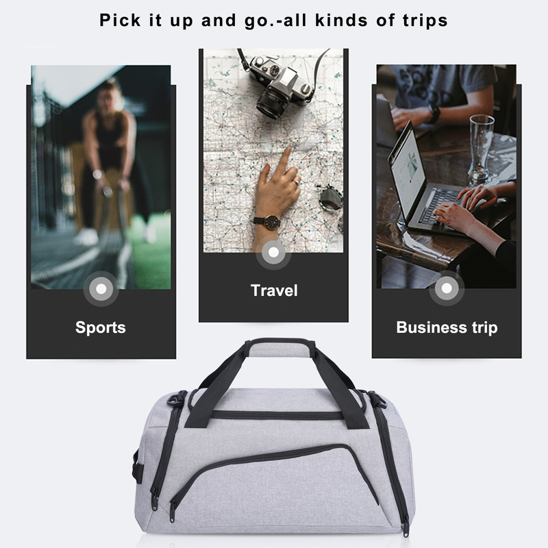bolso grande para mujer del viaje de la tela de lana basta de 130l 120l 115l 110l 100l Xl con la manga los 50x20x24CM de la carretilla
