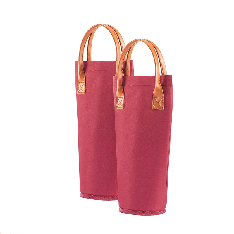 Bolso aislado portátil redondo del refrigerador para el bolso de hielo del vino de los biberones pequeños 4x14”
