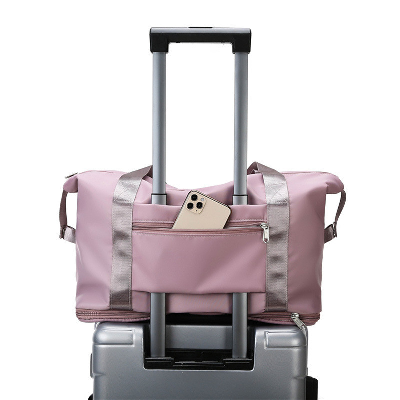 Prenda impermeable rodante 10.63x21.65x7.09 de la mujer del poliéster 210D del bolso del viaje de la tela de lana basta de los deportes”