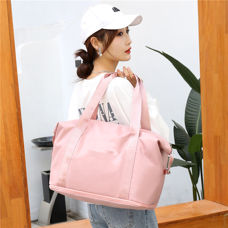 Prenda impermeable rodante 10.63x21.65x7.09 de la mujer del poliéster 210D del bolso del viaje de la tela de lana basta de los deportes”