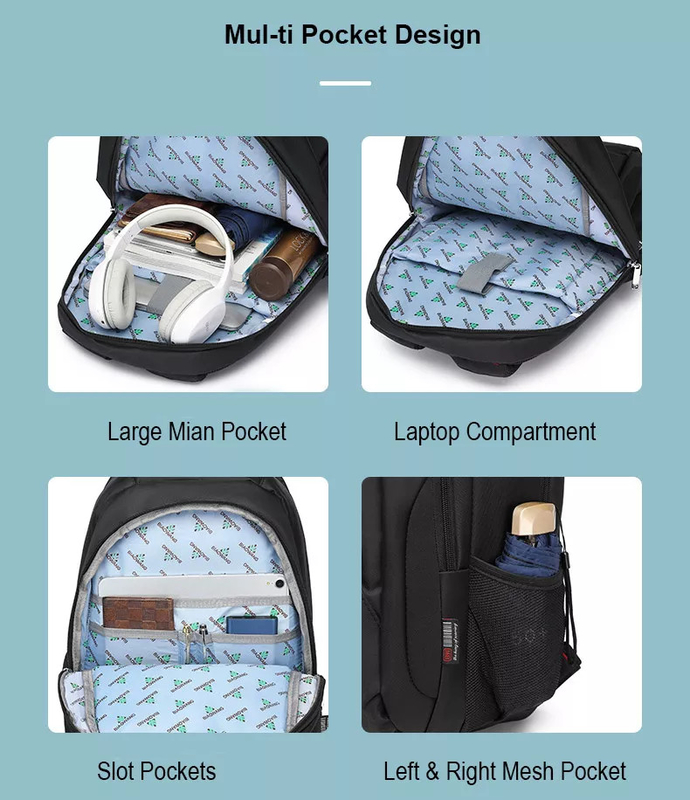 Mochila anti del ordenador portátil de la prenda impermeable del hurto del Xl para 1 viaje de la semana 3 día los 34x19x48CM del día 5